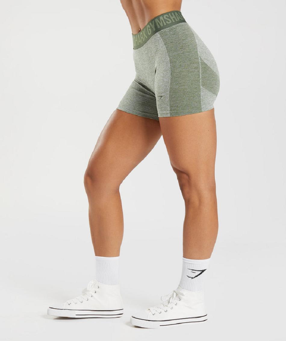 Pantalones Cortos Gymshark Flex Mujer Verde Verde Oliva | CO 2689UZG